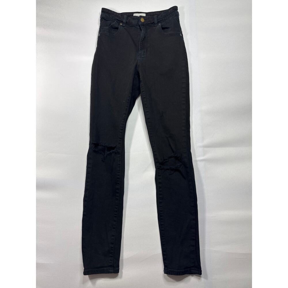 Rolla's Women's Eastcoast Ankle High Rise Skinny Black Jeans - Size 26 (24x27.5)